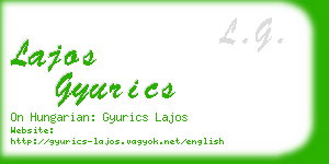 lajos gyurics business card